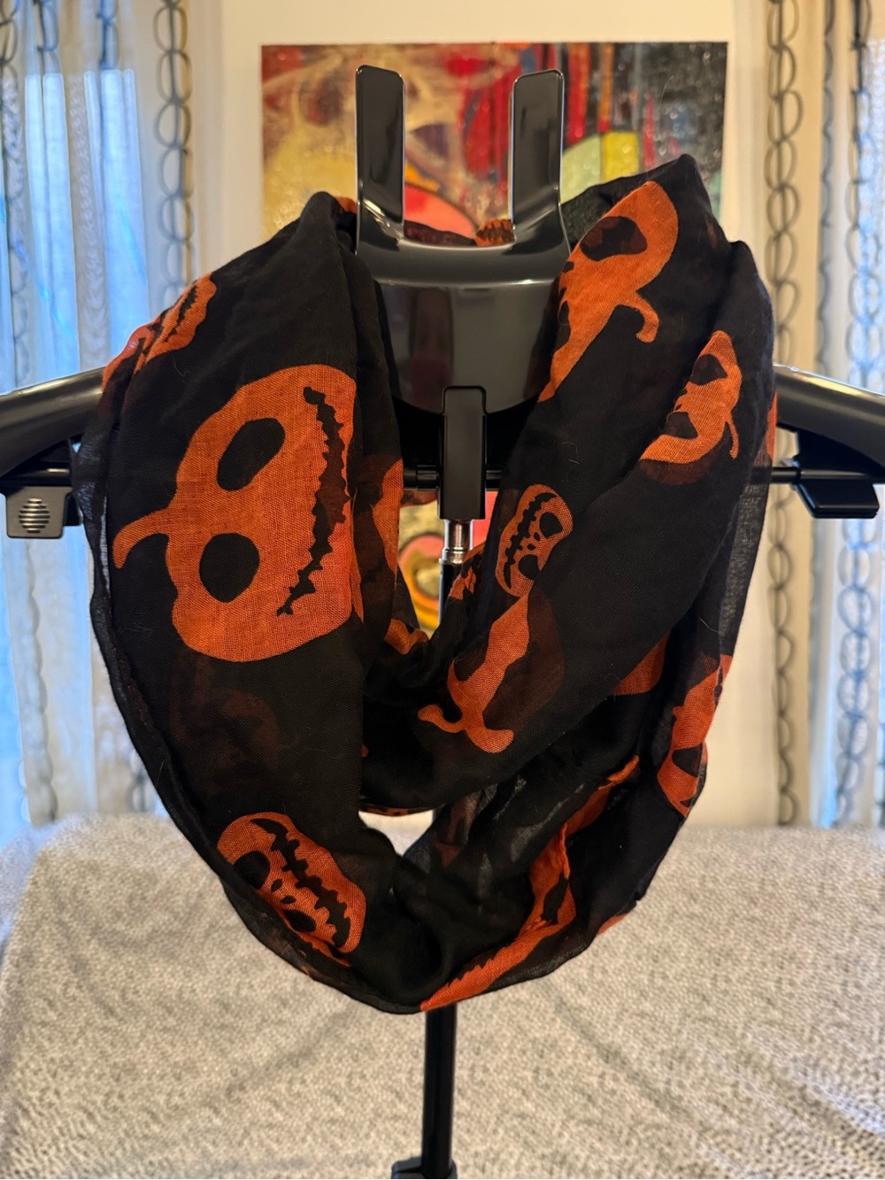 Halloween Pumpkin Infinity Scarf